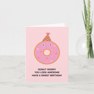 Carte Amusant Joyeux jeu de beignes Casquettes d'anniver