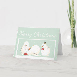 Carte Amusant Joyeux Noël Humour Snowman