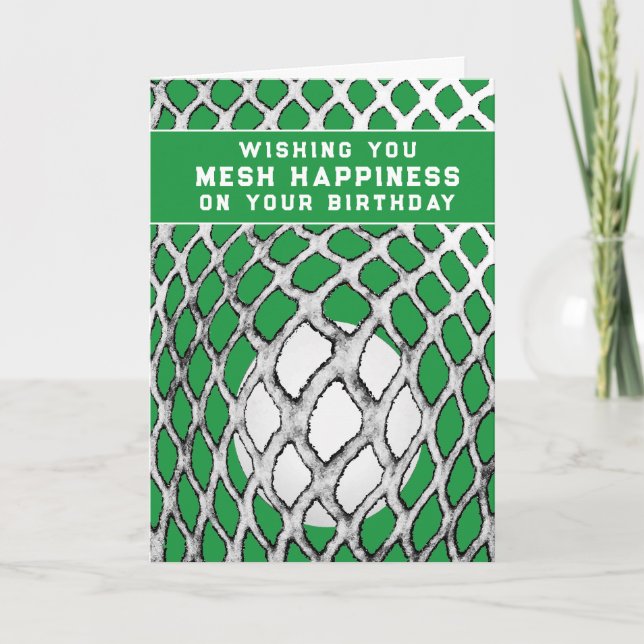Carte Amusant Lacrosse Anniversaire (Devant)