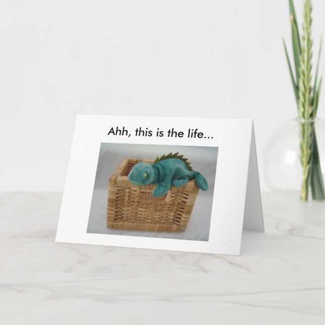 Carte Amusant Lizard d'anniversaire (Devant)