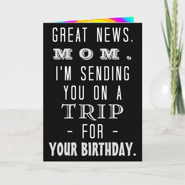 Carte Amusant Maman Anniversaire Voyage Retro Hippie Hum (Devant)