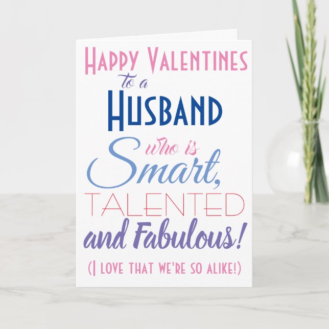 Carte Amusant Mari Valentine (Devant)