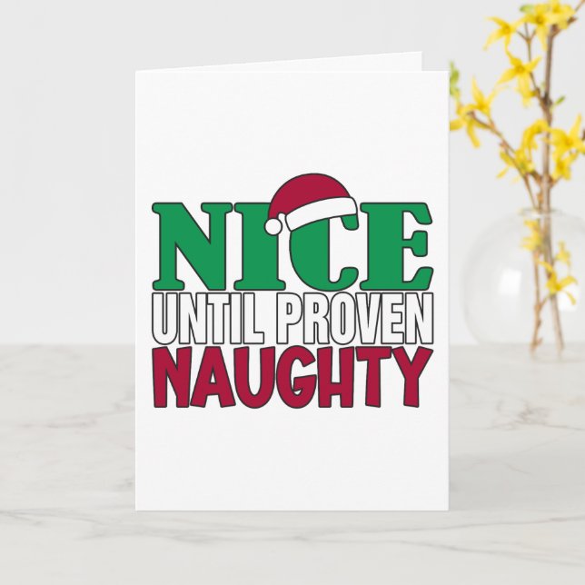 Carte Amusant Nice Jusqu'À La Plaisanterie De Noël Naugh (Fleur jaune)