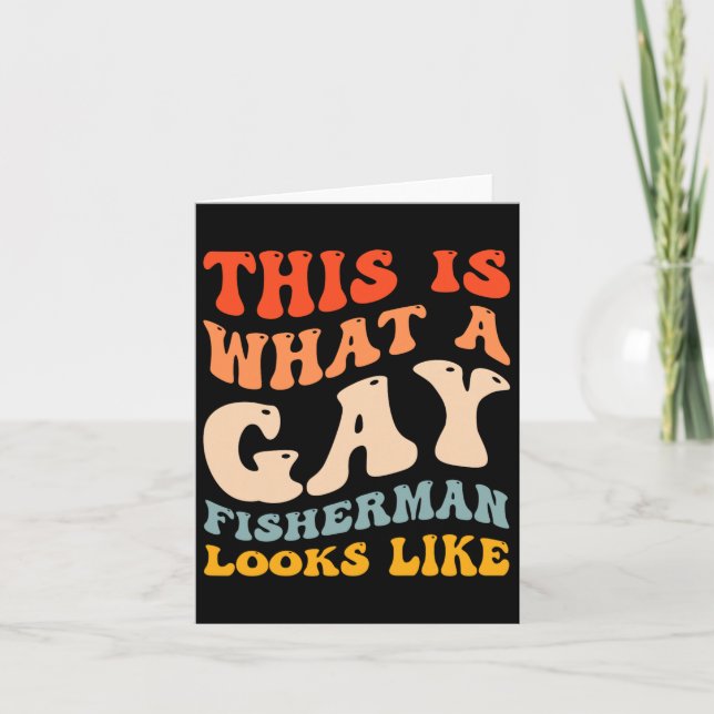 Carte Amusant Pêche Gay pride Ce Qu'Un Pêcheur Gay A L'A (Devant)