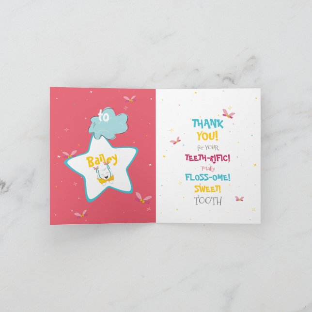 Carte Amusant Poche Étincelle Magique Dents Merci de la  (Intérieur)