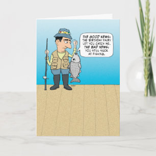 Carte Amusant poisson insultant anniversaire