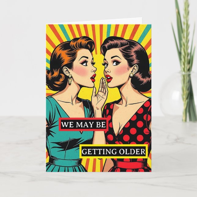 Carte Amusant Pop Art Anniversaire pour Ami (Devant)