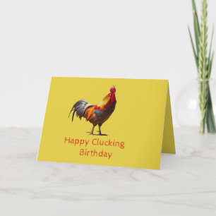 Carte Amusant poulet à l'anniversaire personnel