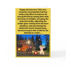 Amusant Pun Moon Éclairage Mooed Joyeux Anniversai