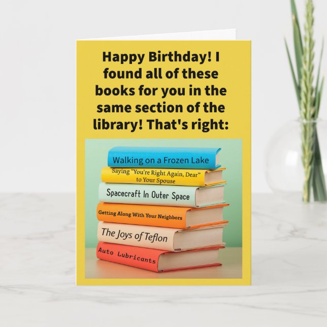 Carte Amusant Pun Non-Friction Joyeux Anniversaire (Devant)