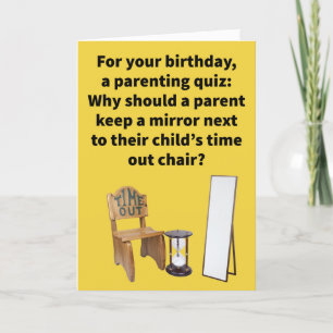 Carte Amusant Pun Time Out Chaise Joyeux Anniversaire