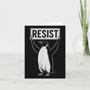 Carte Amusant résister à l'activisme pingouin conception