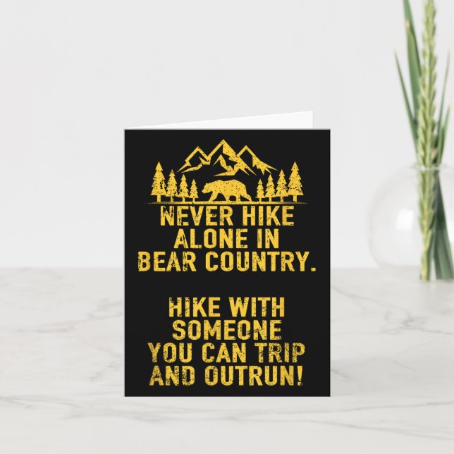 Carte Amusant Sarcastique Adulte Humour Extérieur Ours R (Devant)