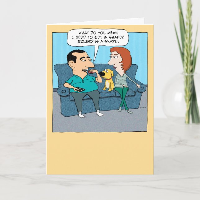 Carte Amusant Se Mettre En Forme Anniversaire (Devant)