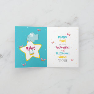 Carte Amusant Sparkly Magique Dents Merci Fée Pun