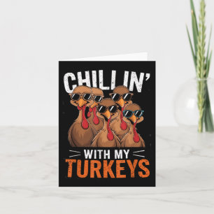 Carte Amusant Thanksgiving Familial - Chillin Avec Ma Tu