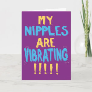 Carte Amusant vibrant mamelons Anniversaire