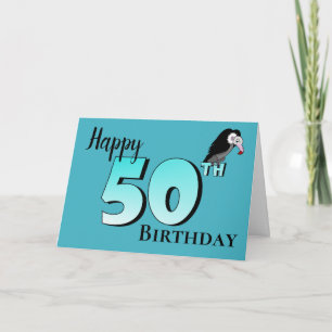 Carte Amusant vieux buzzard sur la colline 50e anniversa