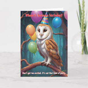 Carte Amusante Chouette d'élevage Souhaits d'anniversair