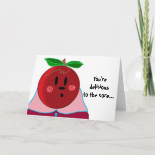 Carte Amusante Dame de la pomme Anniversaire
