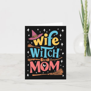 Carte Amusante maman sorcière d'Halloween femme