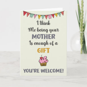 Carte amusante pour le fils ou la fille