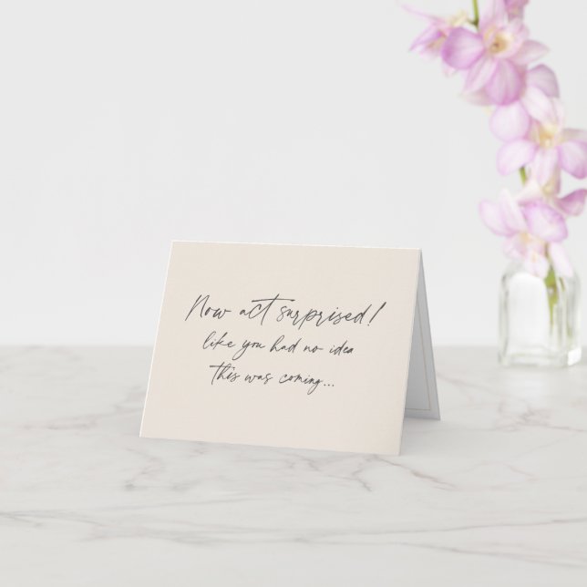 Carte Amusante proposition Bridesmaid, champagne ivoire  (Orchidée)