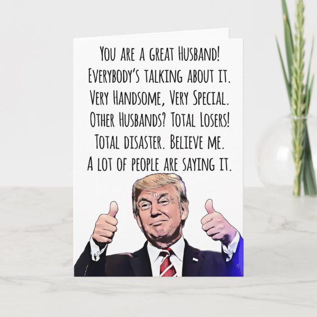 Carte Amusante Trump Du Mari De L'Humour Politique (Devant)