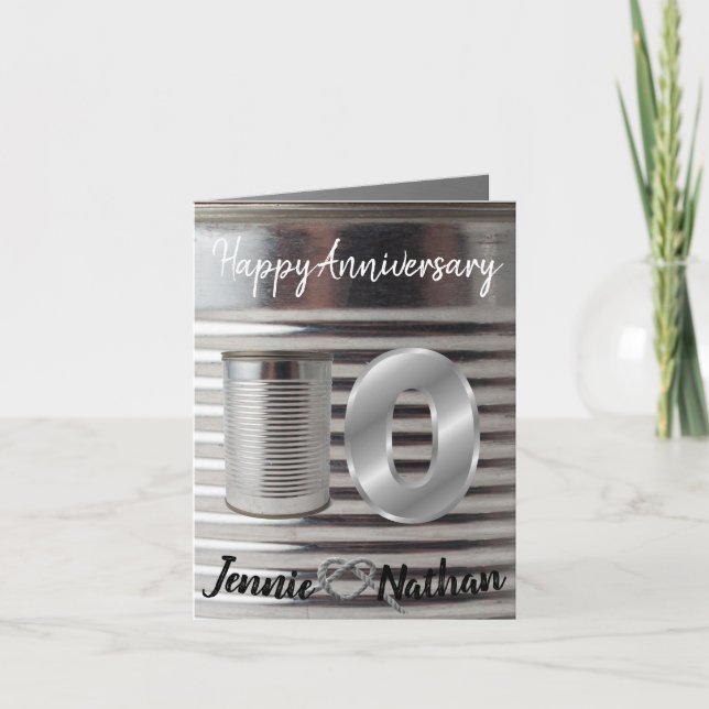 Carte Amusants 10e anniversaire de Mariage personnalisé (Devant)