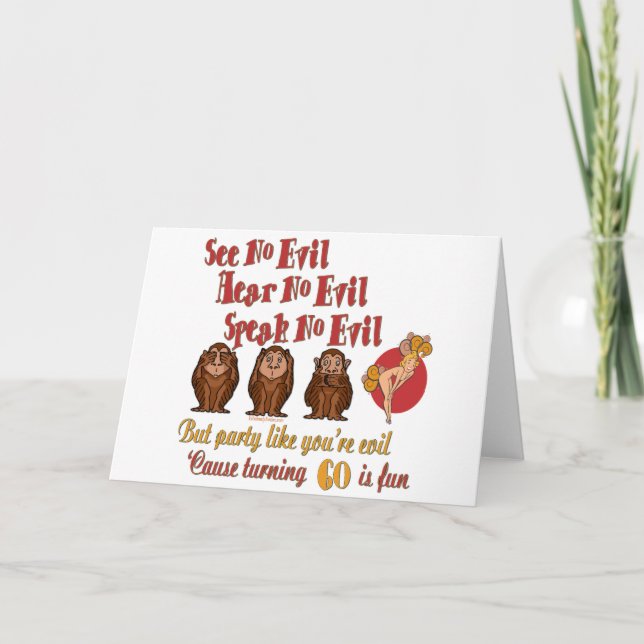 Carte Amusants 60e anniversaire cadeaux (Devant)