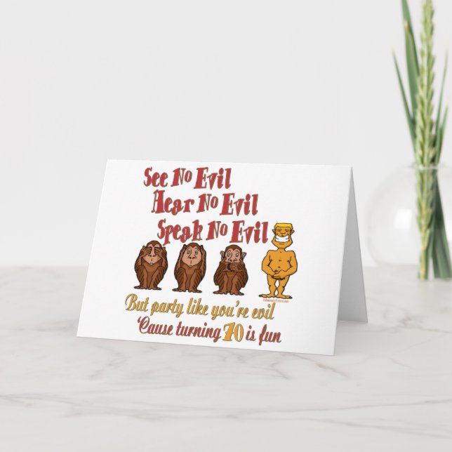 Carte Amusants 70e anniversaire cadeaux (Devant)