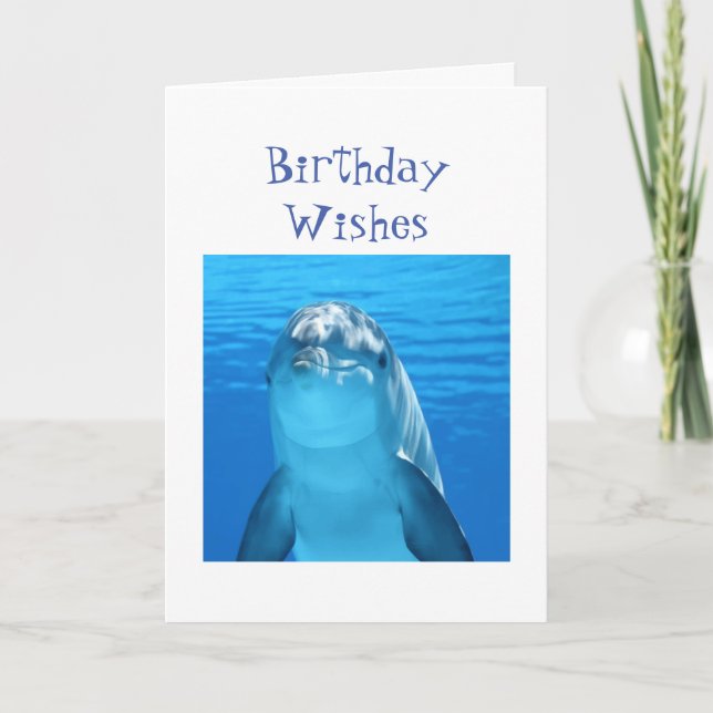 Carte Amusants Anniversaire Voix de marsouin ou dauphin (Devant)