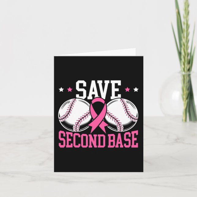 Carte Amusants Économisez 2e Base de Baseball joueur Can (Devant)