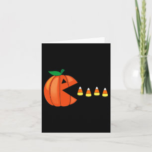 Carte Amusants Halloween Citrouille Manger Candy Corn