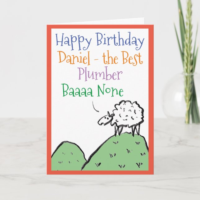 Carte Amusants Moutons Design Joyeux Anniversaire à un p (Devant)