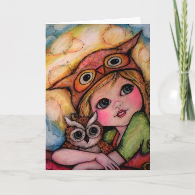 Carte Amusement d'Owlsome - grands yeux et rayons de (Devant)