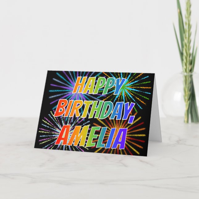 Carte Amusement "JOYEUX ANNIVERSAIRE " de "AMELIA" de (Devant)
