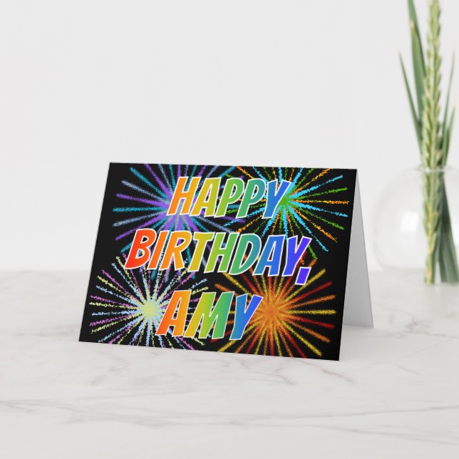 Carte Amusement "JOYEUX ANNIVERSAIRE " de "AMY" de (Devant)