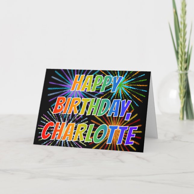 Carte Amusement "JOYEUX ANNIVERSAIRE " de "CHARLOTTE" de (Devant)