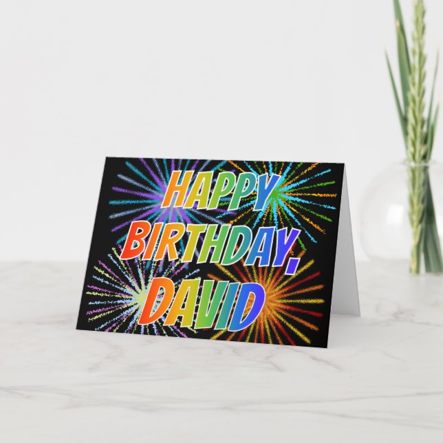 Carte Amusement "JOYEUX ANNIVERSAIRE " de "DAVID" de (Devant)