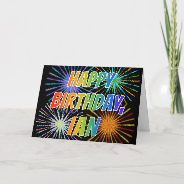 Carte Amusement "JOYEUX ANNIVERSAIRE " de "IAN" de (Devant)