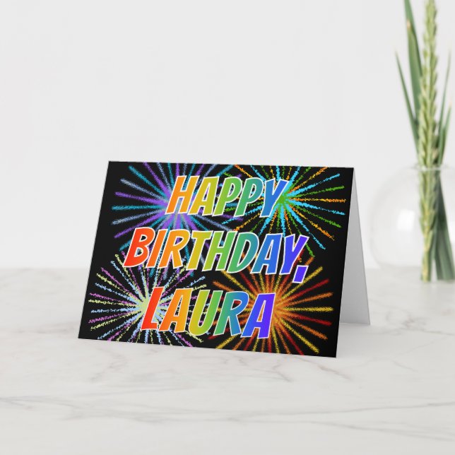 Carte Amusement "JOYEUX ANNIVERSAIRE " de "LAURA" de (Devant)