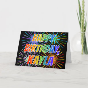 Carte Amusement "JOYEUX ANNIVERSAIRE " du prénom "KAYLA"