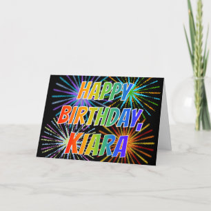 Carte Amusement "JOYEUX ANNIVERSAIRE " du prénom "KIARA"