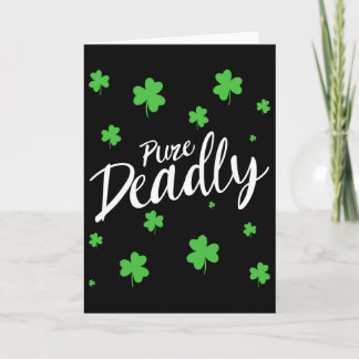 Carte Amusement Mortel Pur Slang Irlandais Shamrocks St 