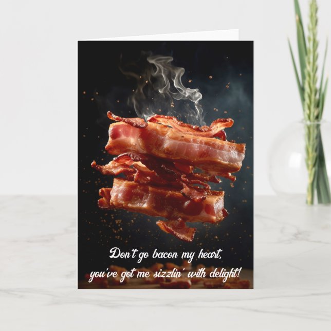 Carte Amusement pour les amoureux du bacon (Devant)