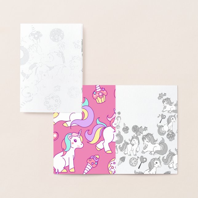 Carte amusements anniversaire licorne (Affichage)