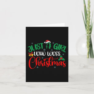 Carte Amusez Juste Une Fille Qui Aime Les Filles De Noël