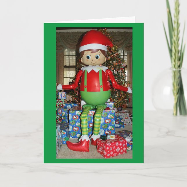 Carte Amusez Votre Elfe Un Joyeux Petit Noël (Devant)