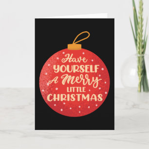 Carte Amusez-Vous Un Joyeux Petit Noël, Boule De Noël